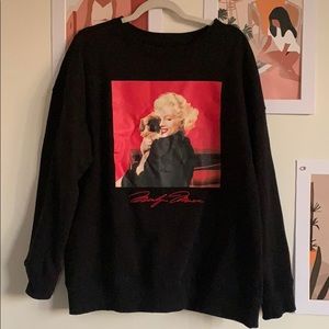 Marilyn Monroe Black Sweatshirt Dress